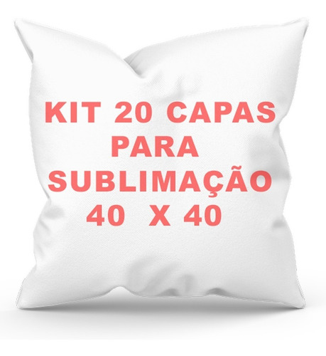 Kit 20 Capas Para Almofadas 40x40 Em Oxford Para Sublimação