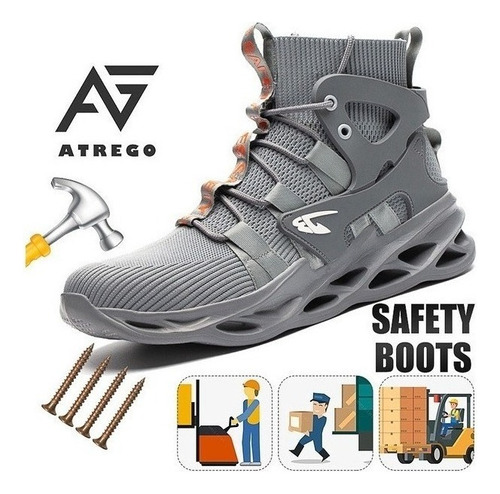 Zapatos De Seguridad Industrial Atrego Antigolpes