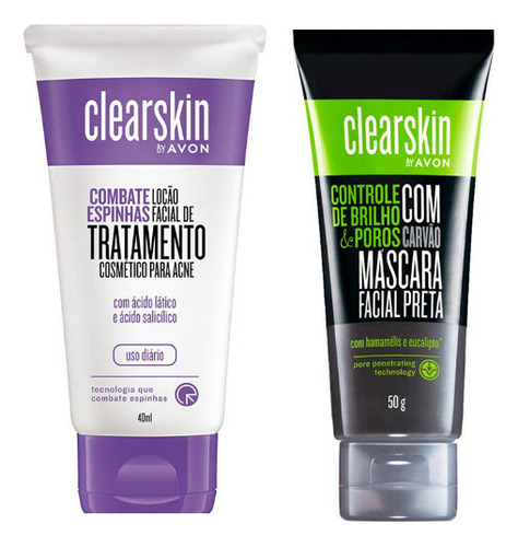 Kit Clearskin Loção Facial Acne + Másc. Negra Com Minerais