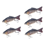 5pcs Articulado Biónico Señuelo De Pesca 100 Mm 7 Segmento