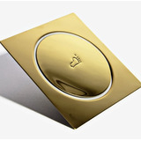 Ralo Click Inteligente Dourado Quadrado 10x10 Veda Cheiro