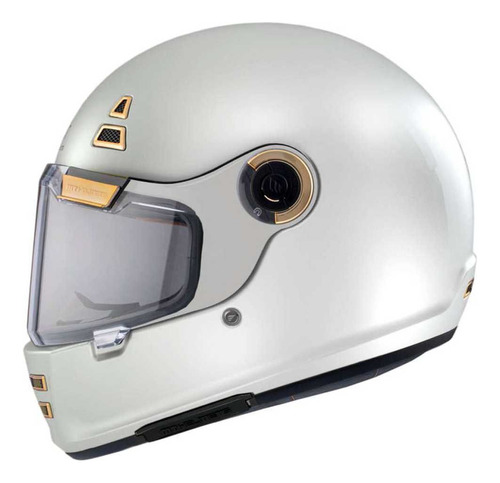 Casco Integral Para Moto Mt Jarama Solid A0 Blanco Perla