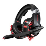 Audífonos Gamer Onikuma Pro Negro Con Rojo O Azul