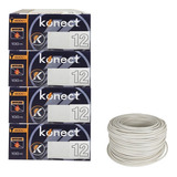 Cable Electrico Cca Konect Calibre 12 Blanco 100 Metros 4pzs