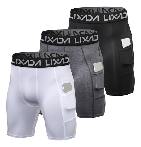 Pantalones Cortos Deportivos Workout Lixada Para Hombre Con