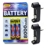 Pack 2 Pilas Recargables 18650/ 3500 Mah  3.7v  + Cargadores