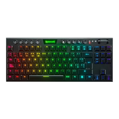 Teclado Mecánico Gamer Redragon Horus K621rgb-wireless-red S Teclado Negro Idioma Español Latinoamérica | Envío gratis