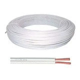 Fio Paralelo Elétrico  2x26 Awg Rolo 100m Branco