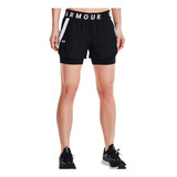 Shorts Play Up 2in1 Negro Jj deportes