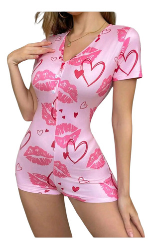 Shein Pijama Mono Estampado.
