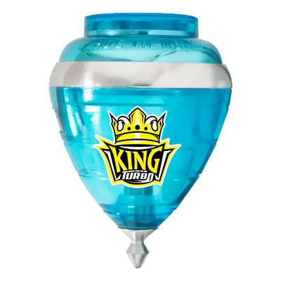Trompo King Turbo Cometa Rodamiento Punta Acero Azul Aqua | Envío gratis