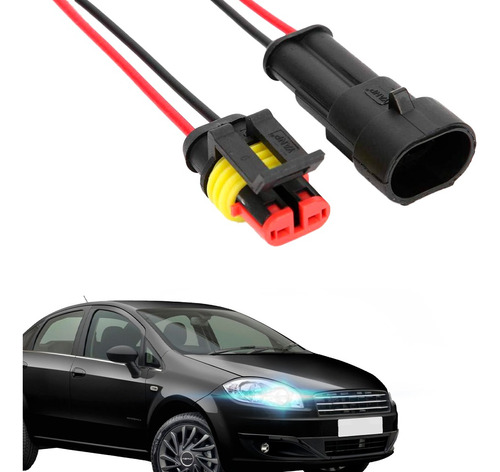 01 Conector Selado Automotivo 2 Vias Plug Super Seal Ip67