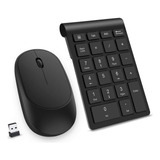 Combo De Teclado Numérico Inalámbrico Y Mouse, Portátil Ultr