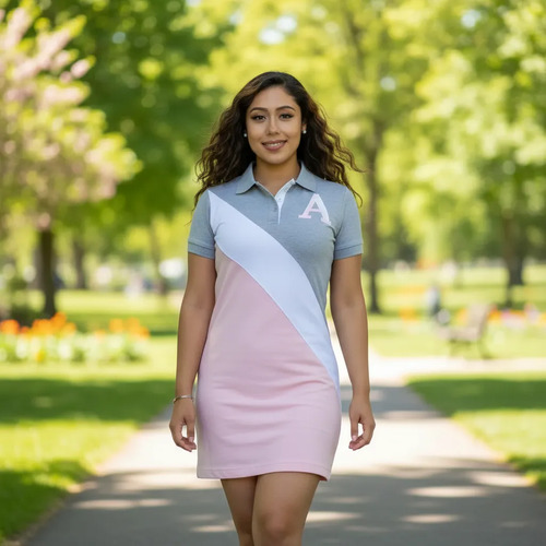 Vestido Juvenil Cuello Tipo Polo Deportivo Marca Albanida
