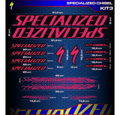 Calcomania Specialized Chisel-3 Downhill Sticker Pegatina