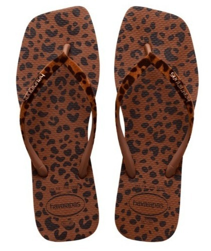 Chinelo Havaianas Slim Square Velvet - Ferrugem