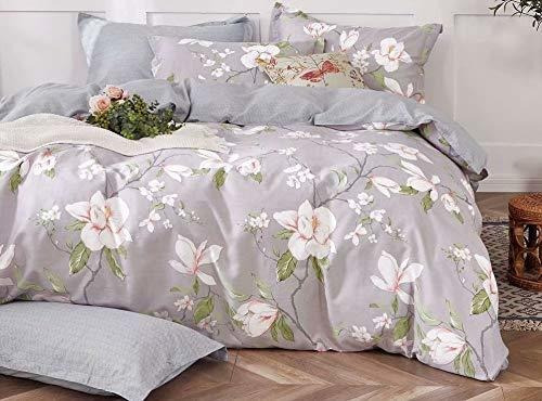 Swanson Beddings Magnolia - Juego De Sábanas Reversible De 3