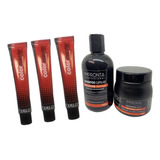 3 Tintura Fidelité Cobre Colormaster+shampoo Mascara Naranja