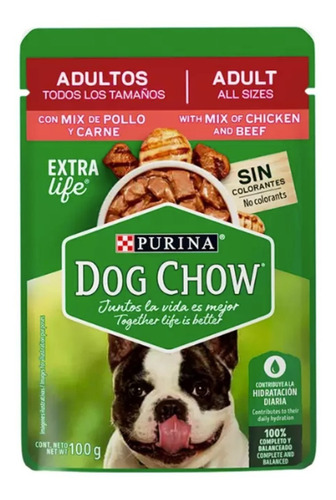 Sobres Para Perro Dog Chow 40 Pzs 100gr