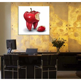 Vinilo Decorativo 60x60cm Odontologia De Manzana Dientes