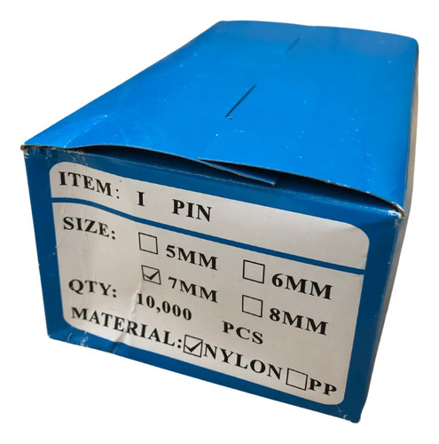 Hilos Plásticos Finos 7mm Nylon Tag Pin Caja X10.000