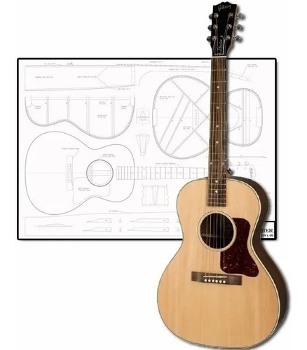 Plano Para Luthier Gibson L-00 (a Escala Real)