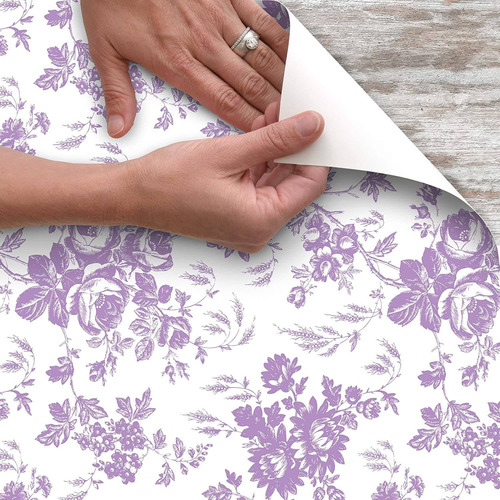 Con-tact Rollo Papel Adhesivo Decorado Vinil Flor Morada