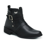 Bota Feminina Coturno Schiareli 11400 Fivela Cano Curto Leve