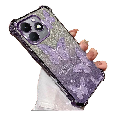 Funda Para Tecno Spark 20\u002F20c\u002Fspark Go 2024 Rudo Uso Mujer Transparente | Meses sin interés
