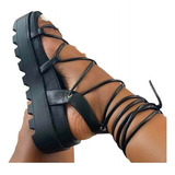 Sandalias Price Shoes Playa Baño Negro Destalonado Mujer