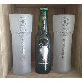 2 Vasos Cerveceros Heineken Champions League 600 Mls Vidrio