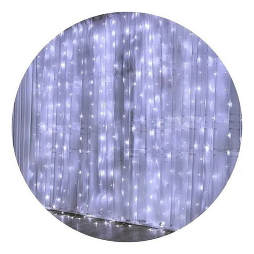 Cortina Led Fixa 6m X 3m Altura 600 Led Partes Decoração Fun