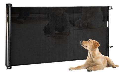 Puerta Retractil Para Perros Y Bebes 89 X 203cm - Negro