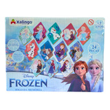 Jogo Da Memória Frozen Disney 24 Peças Infantil Xalingo
