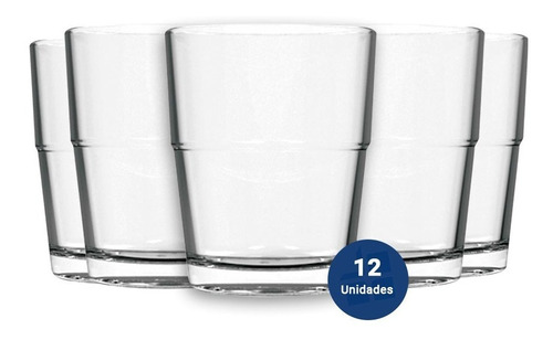 Set X 12 Vaso Vidrio Rigolleau Pekin 350ml