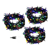 Pack3 Luz Arbol Luces Color 100 Led Cosas Decoracion Navidad