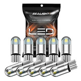 Sealight 194 Bombillas Led 6000 K, Blanco, 168 2825 T10 W5w 