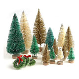 Arboles De Navidad En Miniatura De Sisal Esmerilado Mini Arb