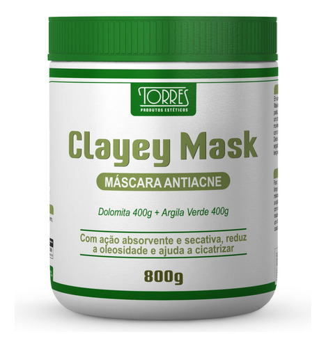 Máscara De Dolomita Com Argila Verde Clayey Mask 800g