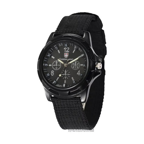 Relogio Militar Gemius Army Preto Pulseira De Nylon Exército