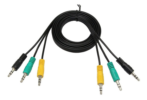Cable De Audio De 3,5 Mm Macho A Macho, 5 Pies/3 Cables