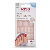 Kiss Salon Naturals Unhas P/ Pes 24unid #quad At Ksn01tnbr