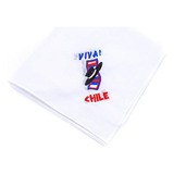 Pañuelo Cueca Bordado Viva Chile 28x28 Fiestas Patrias