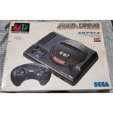 Mega Drive Japones Botão Azul + Controle E Fonte Originais