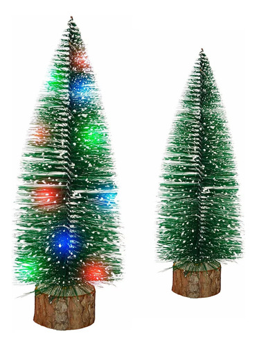 10 Mini Árbol De Navidad Con Luces Oficina Decoracion 
