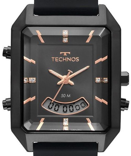 Relógio Feminino Technos Quadrado Digiana Preto T200ai/2p