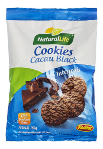 Cookies Cacau Black Integral 180g - Naturallife