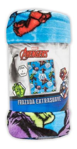 Frazada Infantil Avengers  Extra Suave  127x152cm