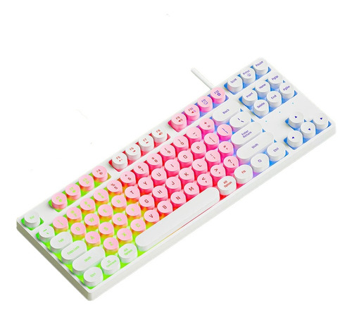 Teclado Rgb De 87 Teclas Para Jugadores,estilo Punk,gamer