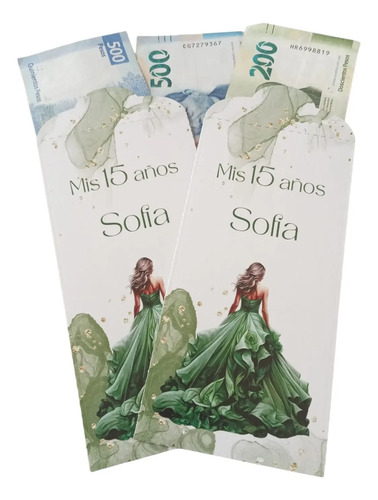 Sobres De Dinero, Invitaciones, Personalizados Xv Años